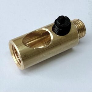 M10 M/F brass side entry cord grip connector