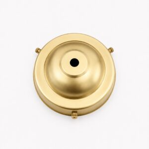 4" dome 3 screw gallery brass self colour 10mm ctr hole